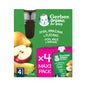 Gerber Organic Pera Manzana Plátano 4x90g