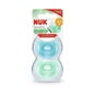 Chupeta de Silicone Nuk Sensitive 0-6 Meses Azul Verde 2 unidades