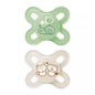 Mam Start Pure Chupeta Silicone 0-2M Verde Beige 2 Unidades
